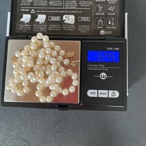 14k Elegant Pearl Necklace and Bracelet Set